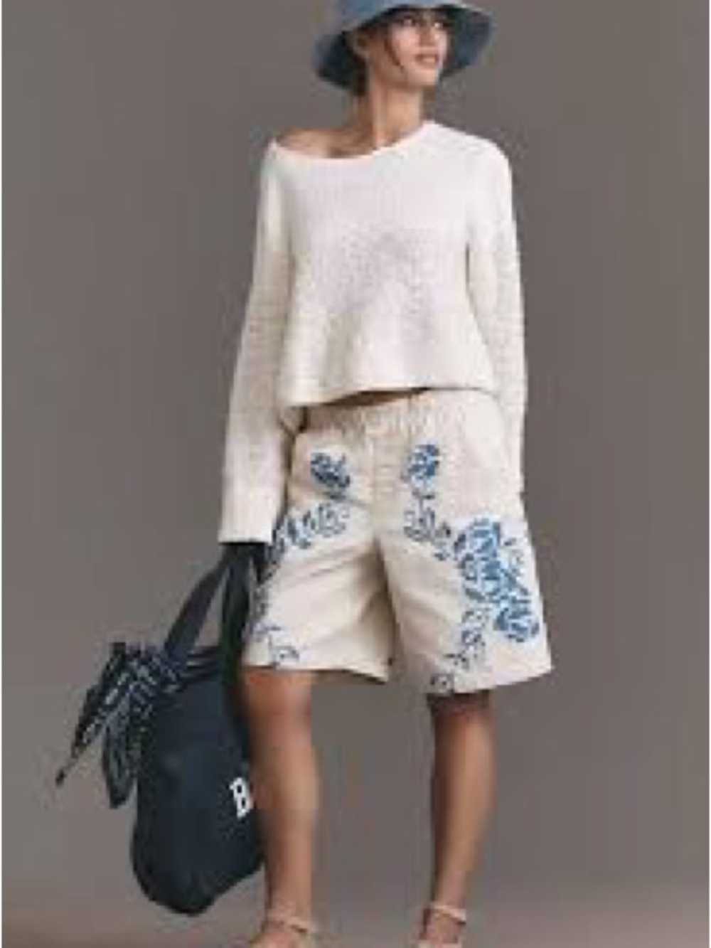 PILCRO Embroidered Pull-On Bermuda Shorts Sz XS